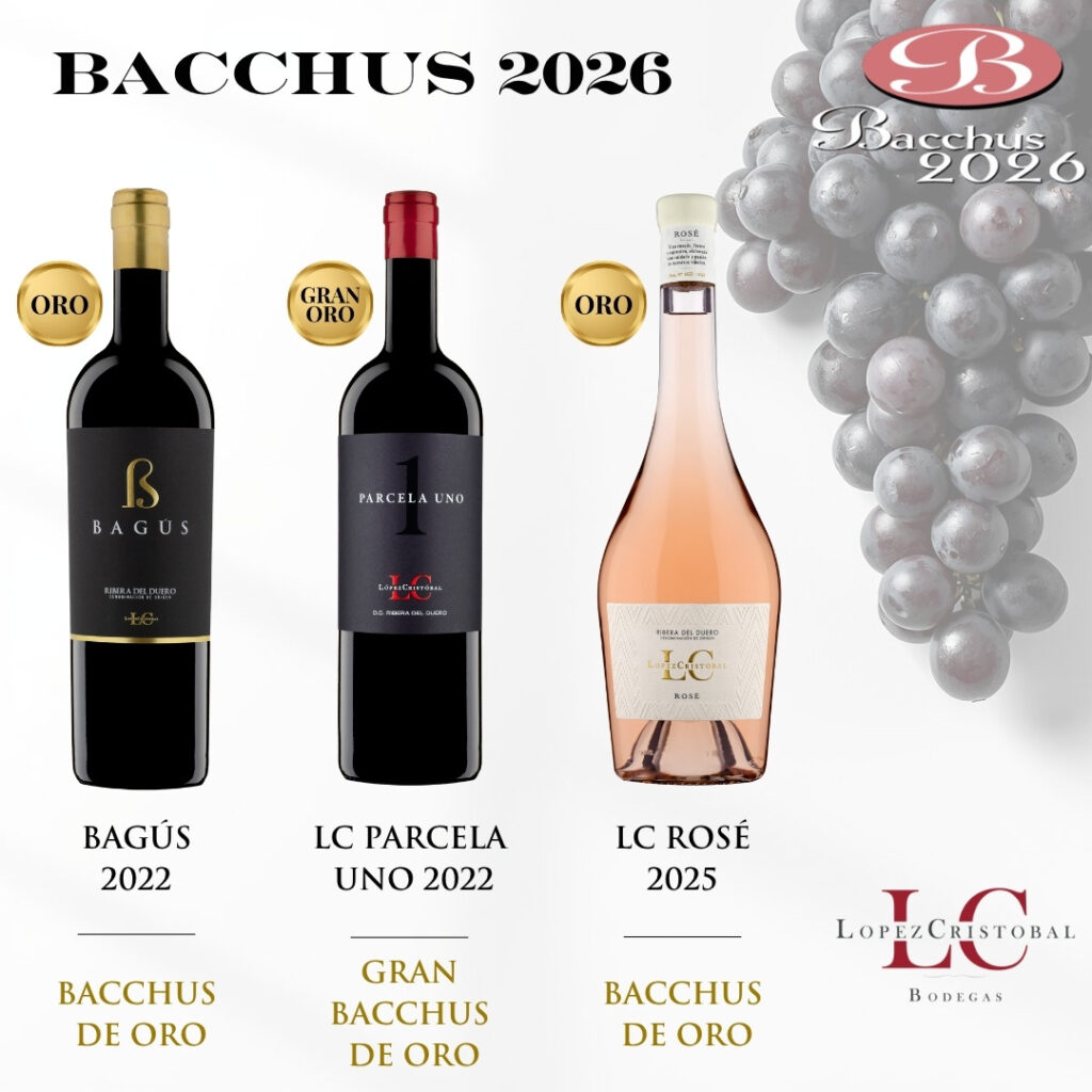 Foto de los vinos premiados en el concurso internacional Bacchus